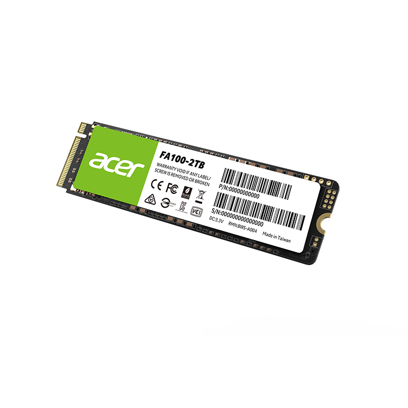 Acer FA100 M.2 PCIe NVMe SSD, 3D NAND, read-speed up to 3300MB/s