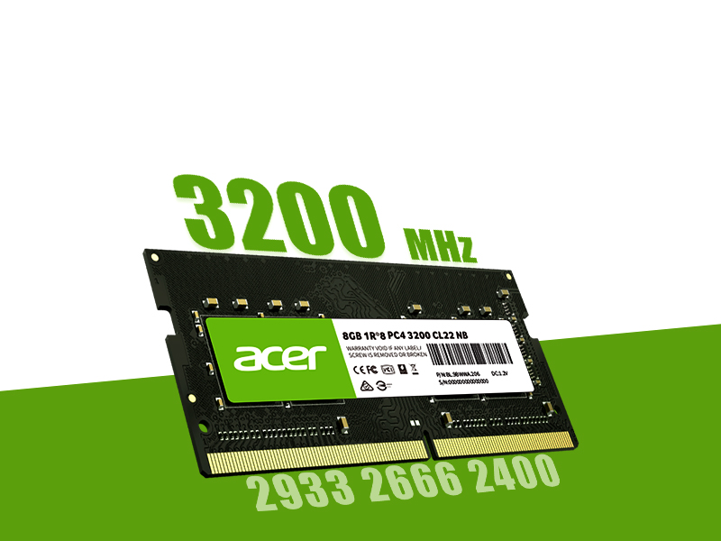 Chọn SD100 DDR4 từ 2400 đến 3200 MHz để giúp hệ thống máy tính xách tay của bạn chạy nhanh hơn và mượt mà hơn.