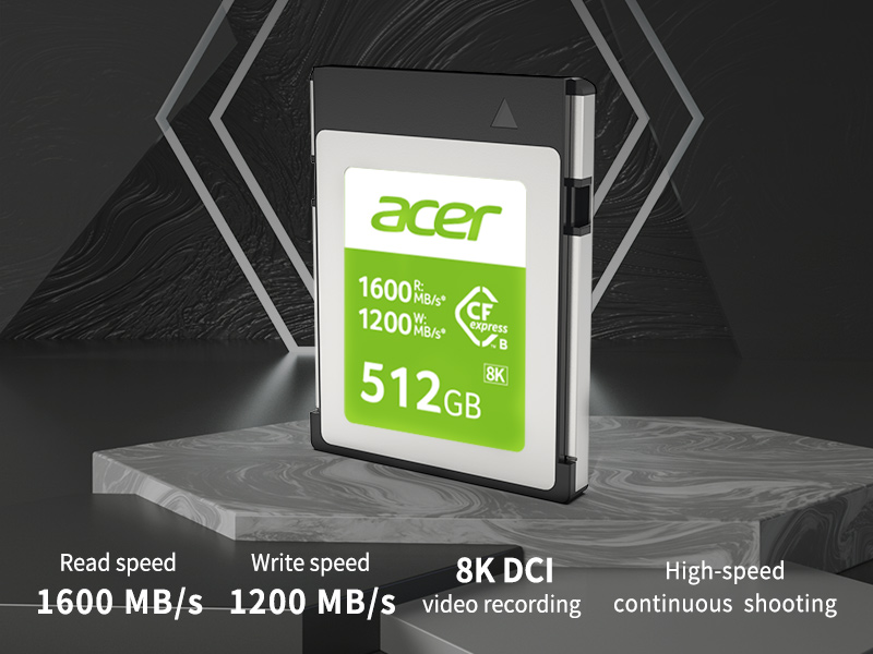Acer CFE100, thẻ máy ảnh chuyên nghiệp cho ảnh chất lượng cao và video RAW 4K hoặc 8K