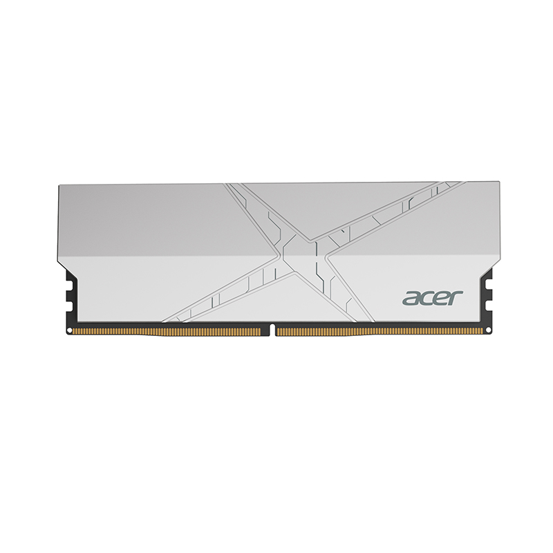 Silver Acer HT200 DDR5 Overclocking Memory with Heatsink Outlook